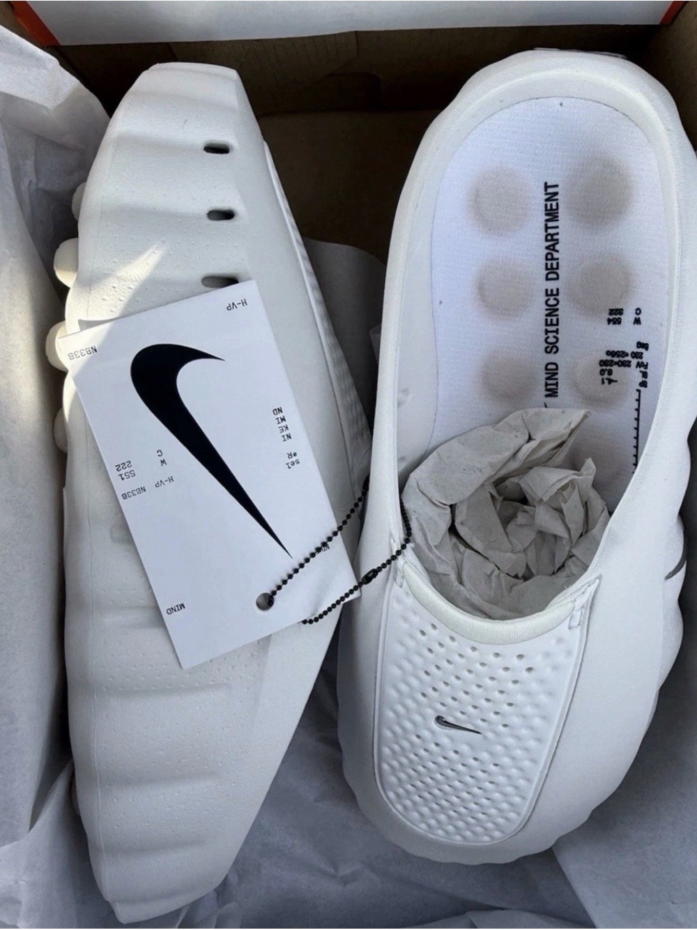 Nike Mind Summit White Slip-On Foam Mule Womens Multiple Sizes